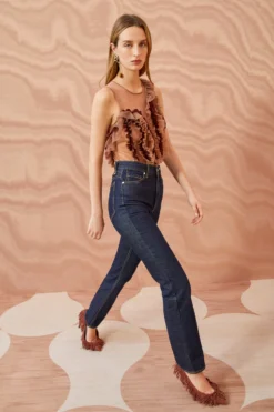 ULLA JOHNSON Winnifred Top - Umber -ULLA JOHNSON ULLA JOHNSON Winnifred Top UMBER 0124