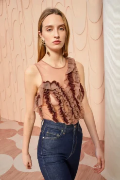 ULLA JOHNSON Winnifred Top - Umber -ULLA JOHNSON ULLA JOHNSON Winnifred Top UMBER 0133