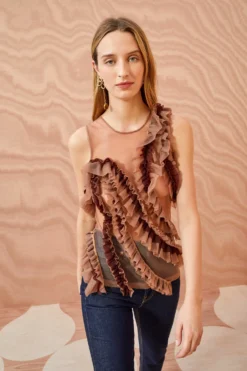 ULLA JOHNSON Winnifred Top - Umber