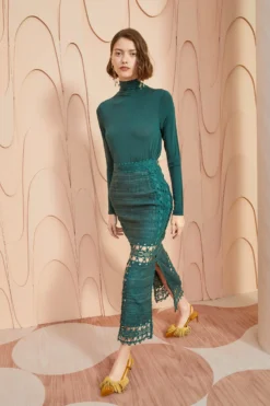 ULLA JOHNSON Yamini Skirt - Cypress -ULLA JOHNSON ULLA JOHNSON Yamini Skirt CYPRESS 0049