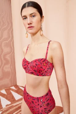 ULLA JOHNSON Zahara Bikini Top - Poppy Floral